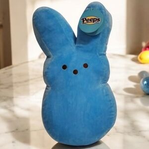 NWT Peeps 15-Inch Easter Plush Bunny -‎ Blue